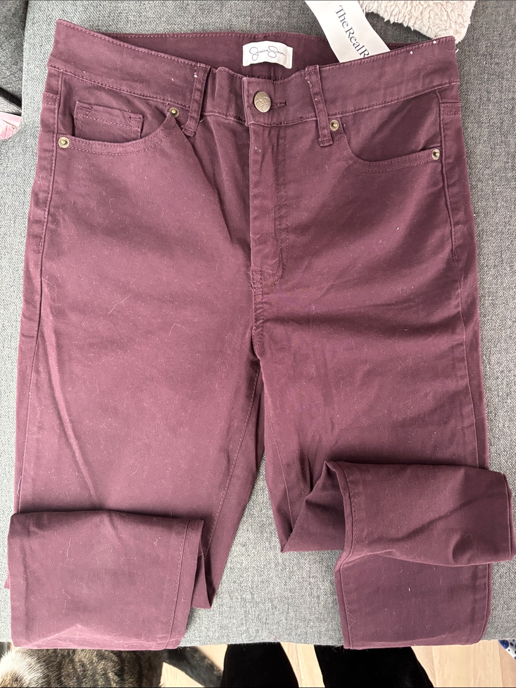 Jessica Simpson Wine-Colored High-Rise Pants